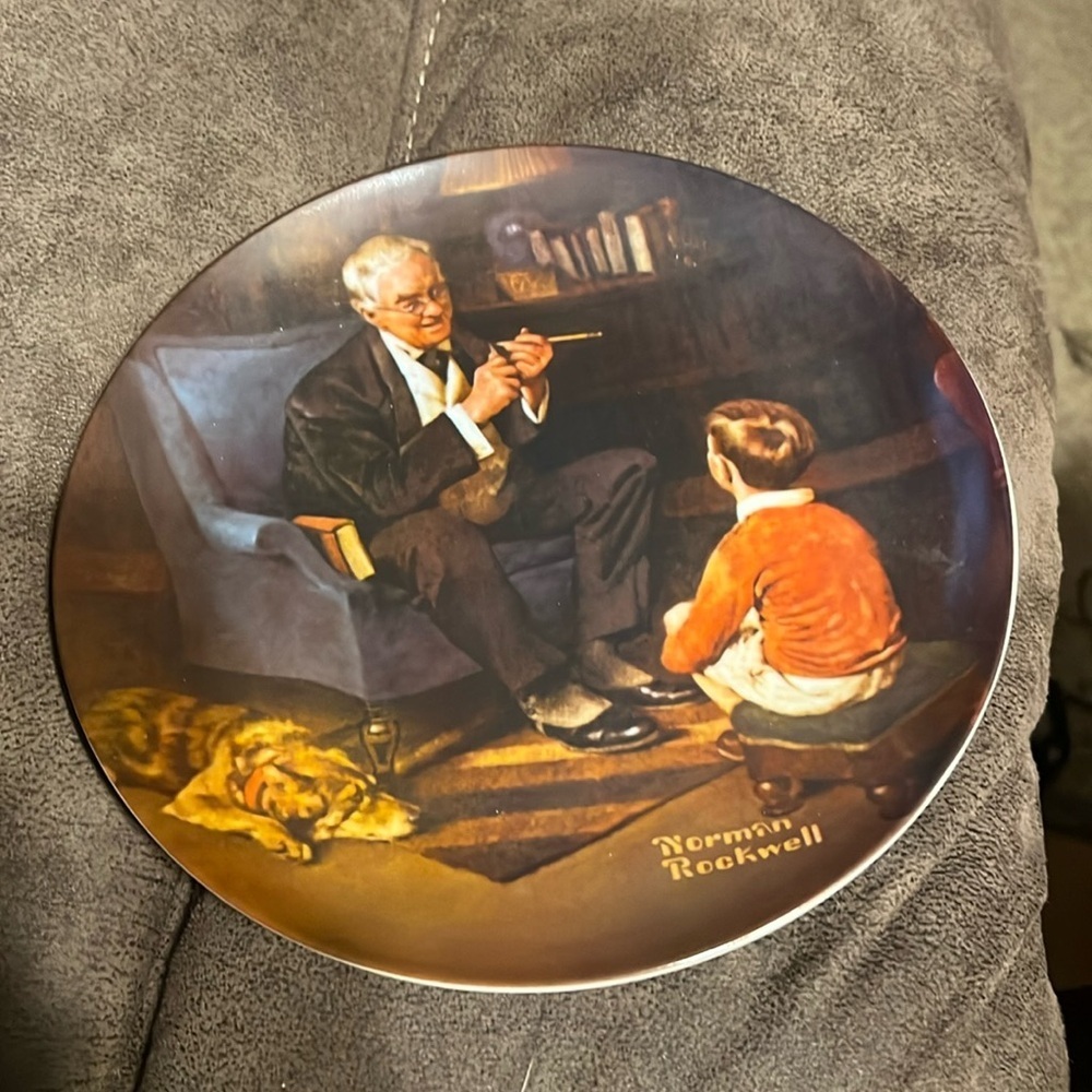 Norman Rockwell the tycoon plate